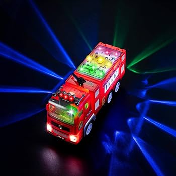 Amazon.co.jp: Zetz Brands 電動消防車 子供用おもちゃ-明るい